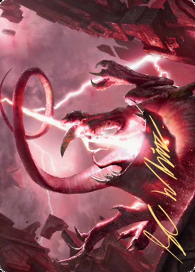 Thundering Rebuke Art Card (Gold-Stamped Signature) [Zendikar Rising Art Series] | GnG Games