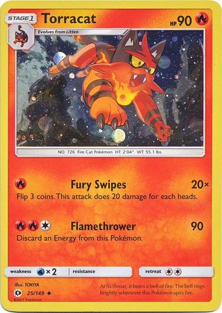 Torracat (25/149) (Cosmos Holo) [Sun & Moon: Base Set] | GnG Games