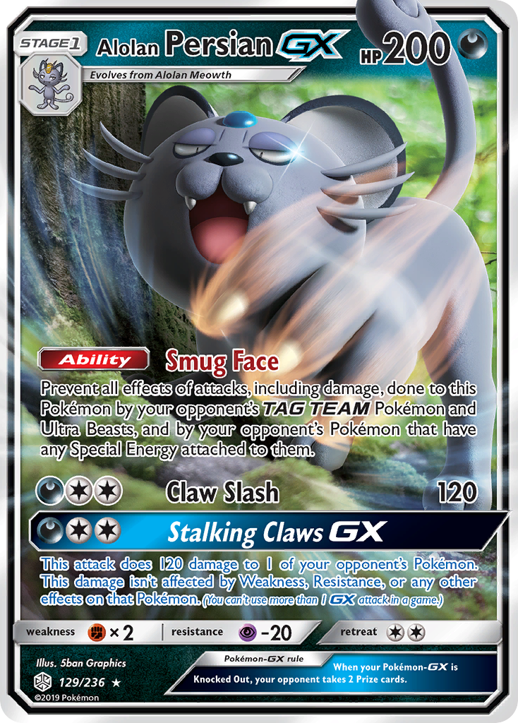 Alolan Persian GX (129/236) [Sun & Moon: Cosmic Eclipse] | GnG Games