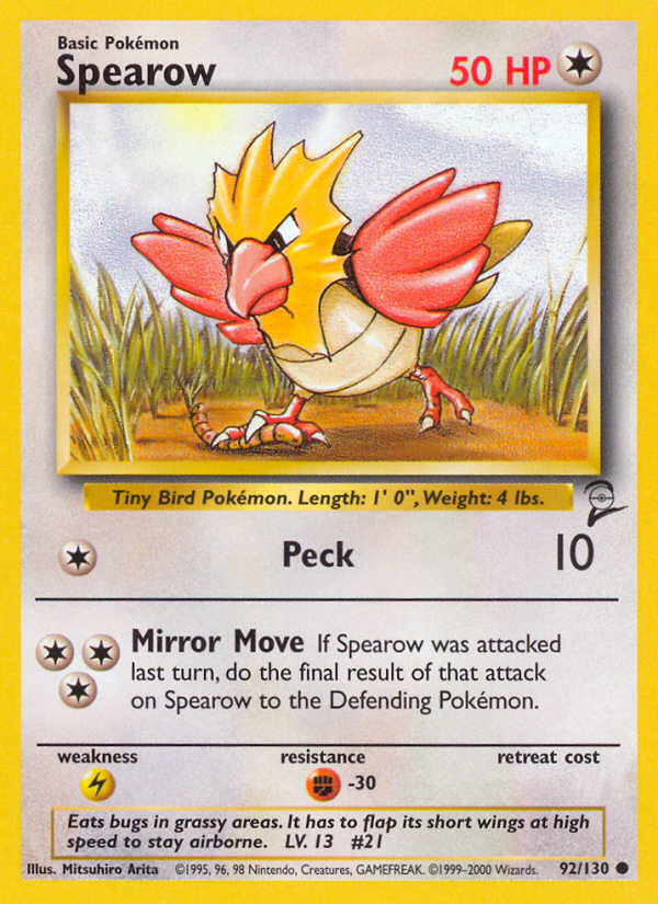 Spearow (92/130) [Base Set 2] | GnG Games