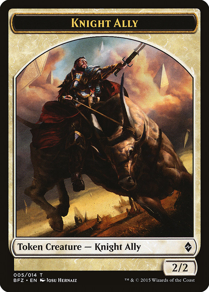 Knight Ally [Battle for Zendikar Tokens] | GnG Games