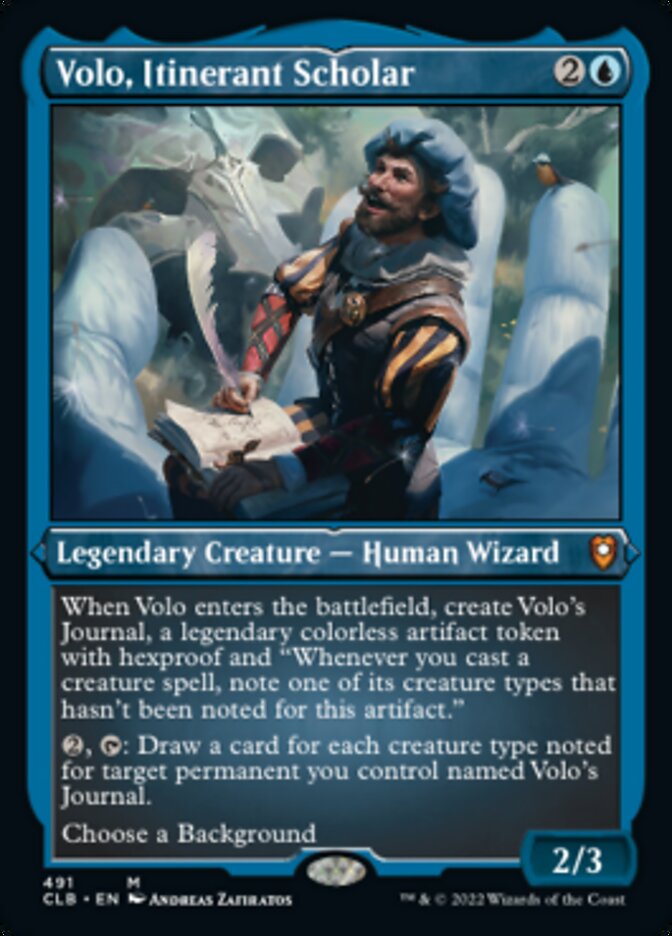 Volo, Itinerant Scholar (Foil Etched) [Commander Legends: Battle for Baldur's Gate] | GnG Games