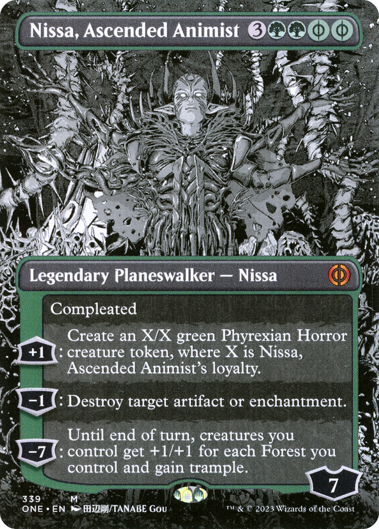 Nissa, Ascended Animist (Borderless Manga) [Phyrexia: All Will Be One] | GnG Games