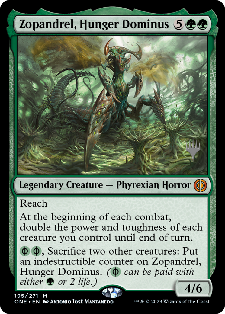 Zopandrel, Hunger Dominus (Promo Pack) [Phyrexia: All Will Be One Promos] | GnG Games