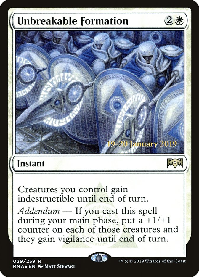 Unbreakable Formation [Ravnica Allegiance Prerelease Promos] | GnG Games