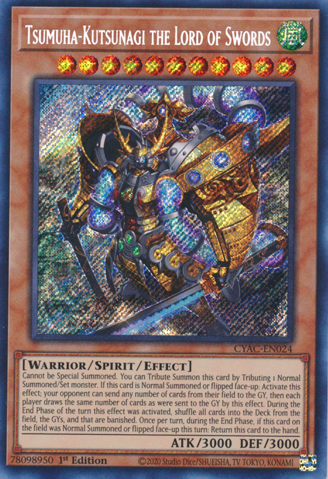 Tsumuha-Kutsunagi the Lord of Swords [CYAC-EN024] Secret Rare | GnG Games