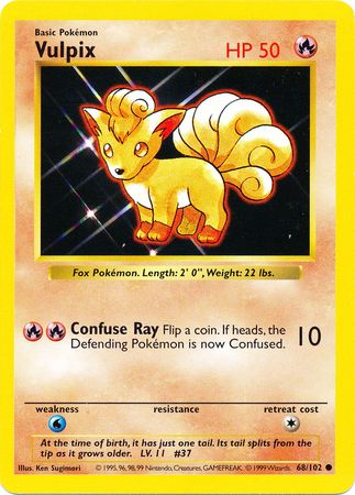 Vulpix (68/102) [Base Set Shadowless Unlimited] | GnG Games