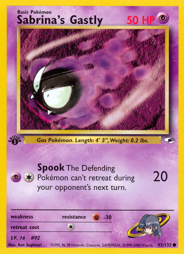 Sabrina's Gastly (93/132) [Gym Heroes 1st Edition] | GnG Games