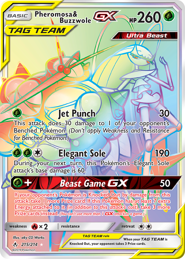 Pheromosa & Buzzwole GX (215/214) [Sun & Moon: Unbroken Bonds] | GnG Games