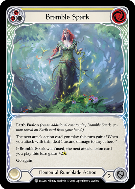 Bramble Spark (Yellow) [ELE086] (Tales of Aria)  1st Edition Rainbow Foil | GnG Games