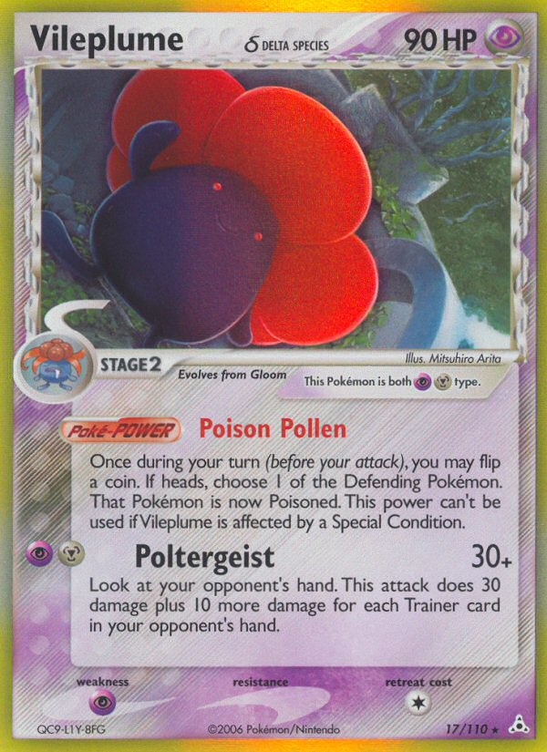 Vileplume (17/110) (Delta Species) [EX: Holon Phantoms] | GnG Games