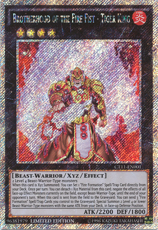 Brotherhood of the Fire Fist - Tiger King [CT11-EN001] Secret Rare | GnG Games