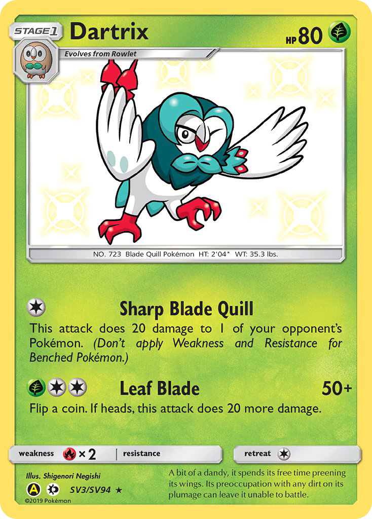 Dartrix (SV3/SV94) [Sun & Moon: Hidden Fates - Shiny Vault] | GnG Games