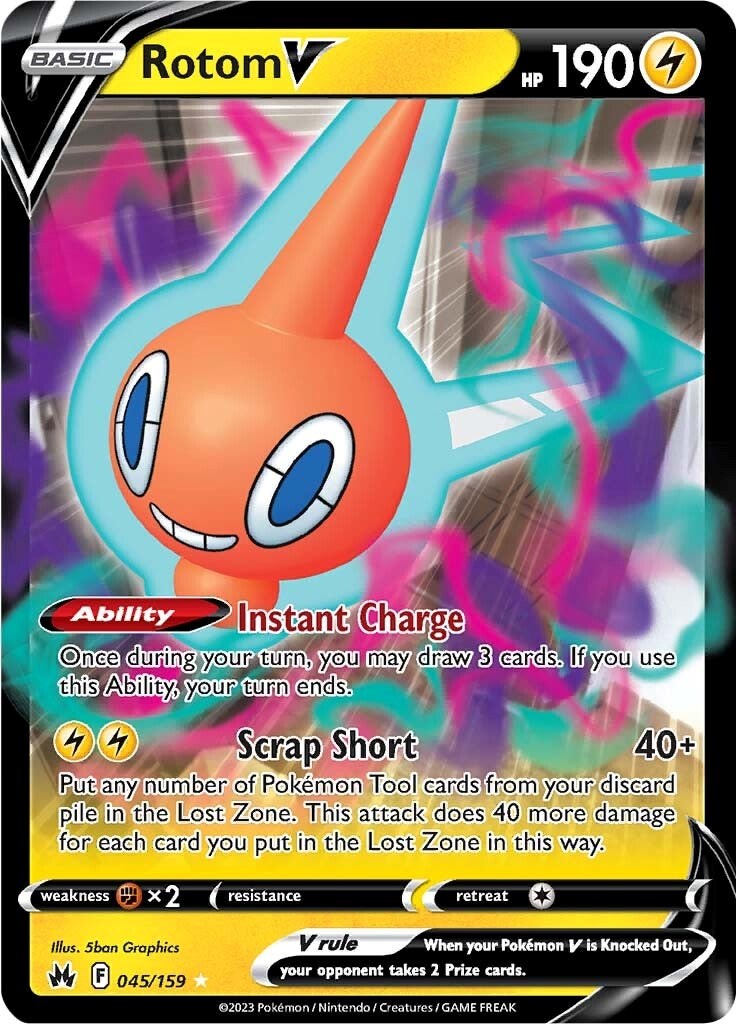 Rotom V (045/159) [Sword & Shield: Crown Zenith] | GnG Games