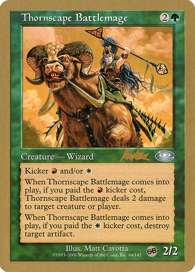 Thornscape Battlemage (Brian Kibler) (SB) [World Championship Decks 2002] | GnG Games