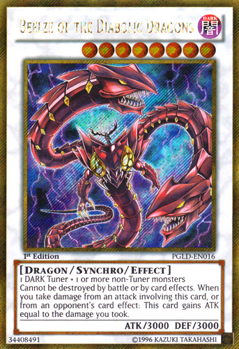 Beelze of the Diabolic Dragons [PGLD-EN016] Gold Secret Rare | GnG Games