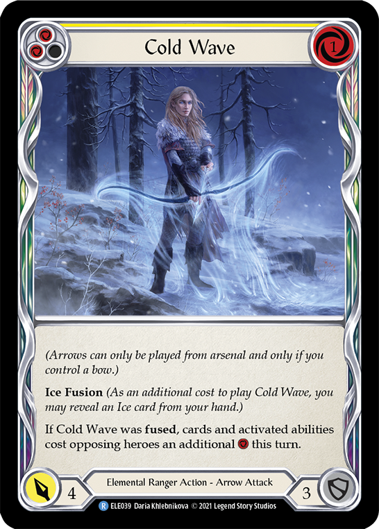 Cold Wave (Yellow) [ELE039] (Tales of Aria)  1st Edition Rainbow Foil | GnG Games