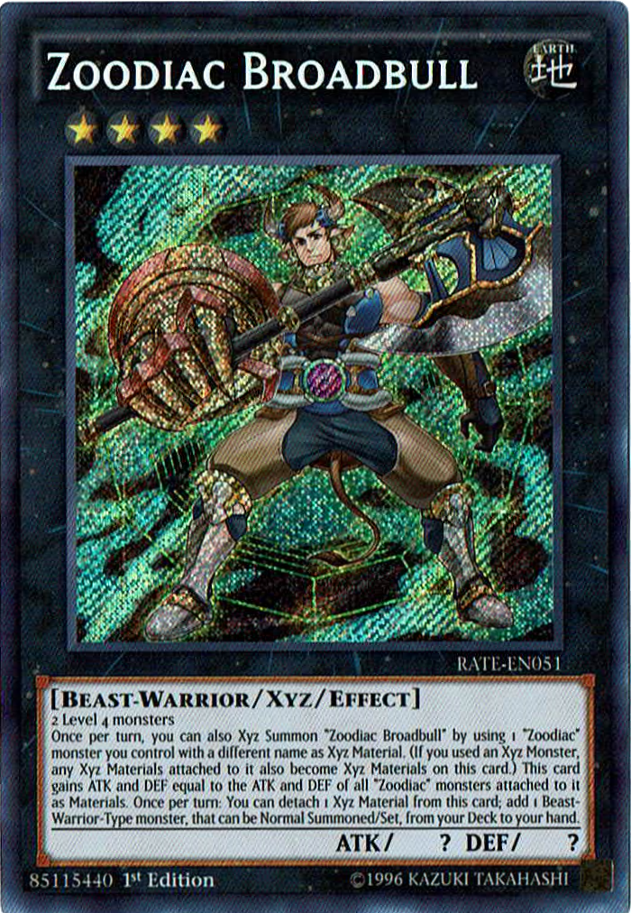 Zoodiac Broadbull [RATE-EN051] Secret Rare | GnG Games