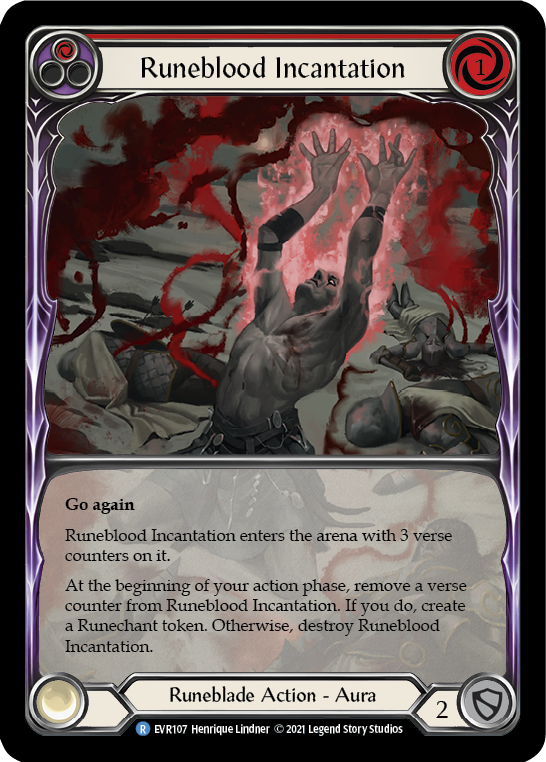 Runeblood Incantation (Red) [EVR107] (Everfest)  1st Edition Extended Art Rainbow Foil | GnG Games