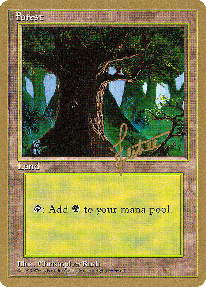 Forest (bl377) (Bertrand Lestree) [Pro Tour Collector Set] | GnG Games