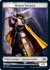 Human Soldier // Tuktuk the Returned Double-sided Token [Double Masters Tokens] | GnG Games