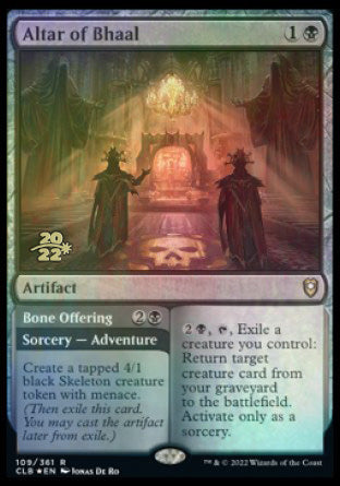 Altar of Bhaal // Bone Offering [Commander Legends: Battle for Baldur's Gate Prerelease Promos] | GnG Games