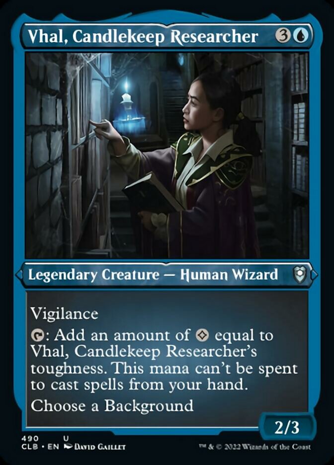 Vhal, Candlekeep Researcher (Foil Etched) [Commander Legends: Battle for Baldur's Gate] | GnG Games