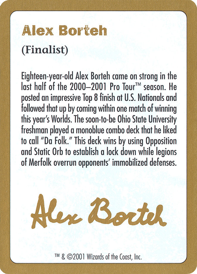 Alex Borteh Bio [World Championship Decks 2001] | GnG Games