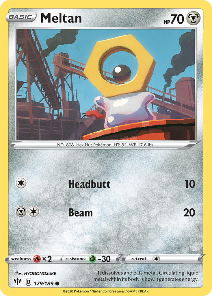 Meltan (129/189) [Sword & Shield: Darkness Ablaze] | GnG Games