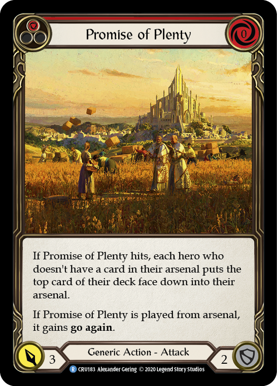 Promise of Plenty (Red) [CRU183] 1st Edition Normal | GnG Games