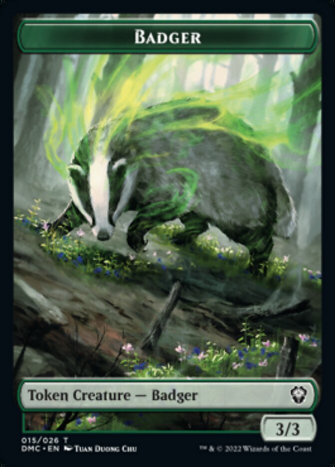 Bird (002) // Badger Double-sided Token [Dominaria United Tokens] | GnG Games