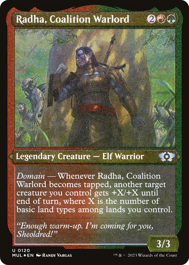 Radha, Coalition Warlord (Foil Etched) [Multiverse Legends] | GnG Games