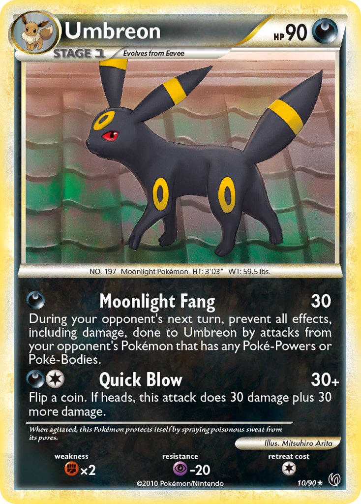 Umbreon (10/90) (Cracked Ice Holo) (Theme Deck Exclusive) [HeartGold & SoulSilver: Undaunted] | GnG Games