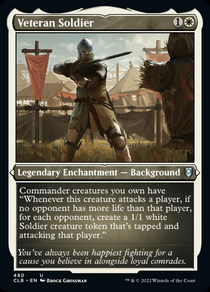 Veteran Soldier (Foil Etched) [Commander Legends: Battle for Baldur's Gate] | GnG Games