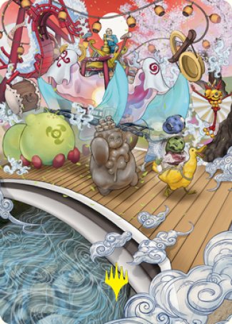 March of Otherworldly Light Art Card (Gold-Stamped Signature) [Kamigawa: Neon Dynasty Art Series] | GnG Games