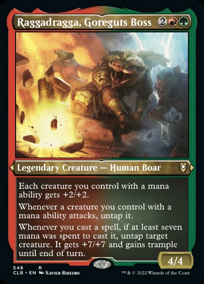Raggadragga, Goreguts Boss (Foil Etched) [Commander Legends: Battle for Baldur's Gate] | GnG Games