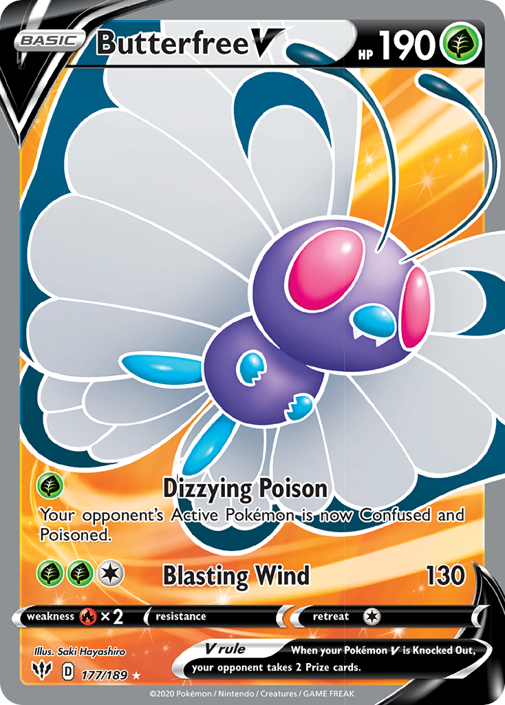 Butterfree V (177/189) [Sword & Shield: Darkness Ablaze] | GnG Games