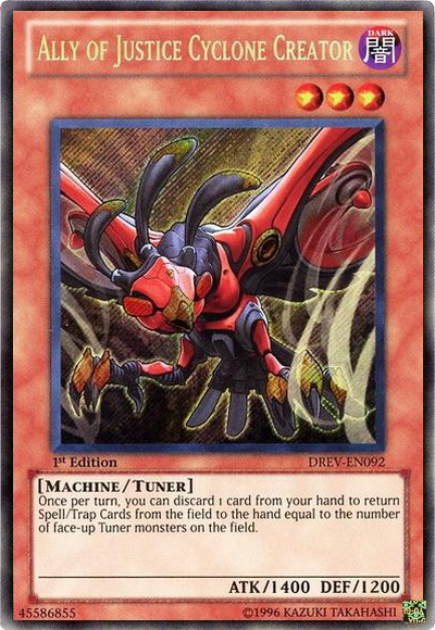 Ally of Justice Cyclone Creator [DREV-EN092] Secret Rare | GnG Games