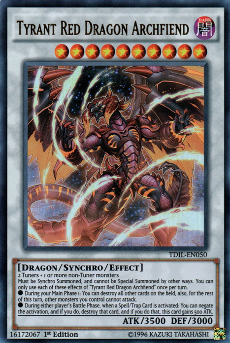 Tyrant Red Dragon Archfiend [TDIL-EN050] Ultra Rare | GnG Games