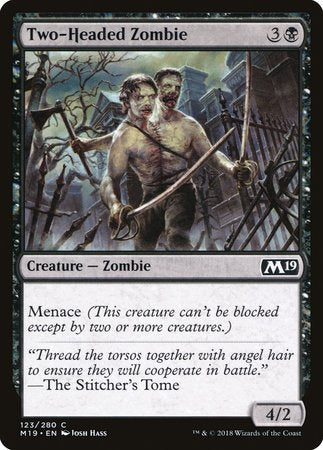 Two-Headed Zombie [Core Set 2019] | GnG Games