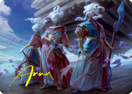 Guardians of Oboro Art Card (Gold-Stamped Signature) [Kamigawa: Neon Dynasty Art Series] | GnG Games