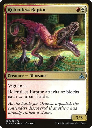 Relentless Raptor [Rivals of Ixalan] | GnG Games