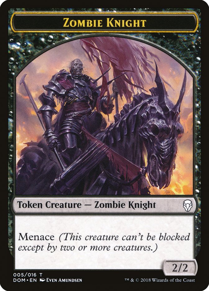 Zombie Knight [Dominaria Tokens] | GnG Games