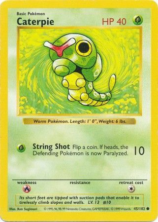 Caterpie (45/102) [Base Set Shadowless Unlimited] | GnG Games