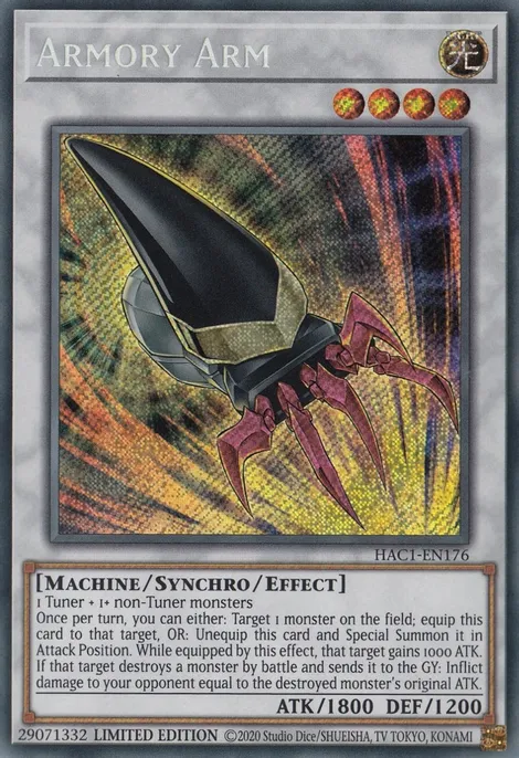 Armory Arm [HAC1-EN176] Secret Rare | GnG Games