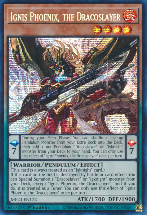 Ignis Phoenix, the Dracoslayer [MP23-EN172] Prismatic Secret Rare | GnG Games