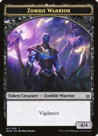 Zombie Warrior Token [War of the Spark Tokens] | GnG Games