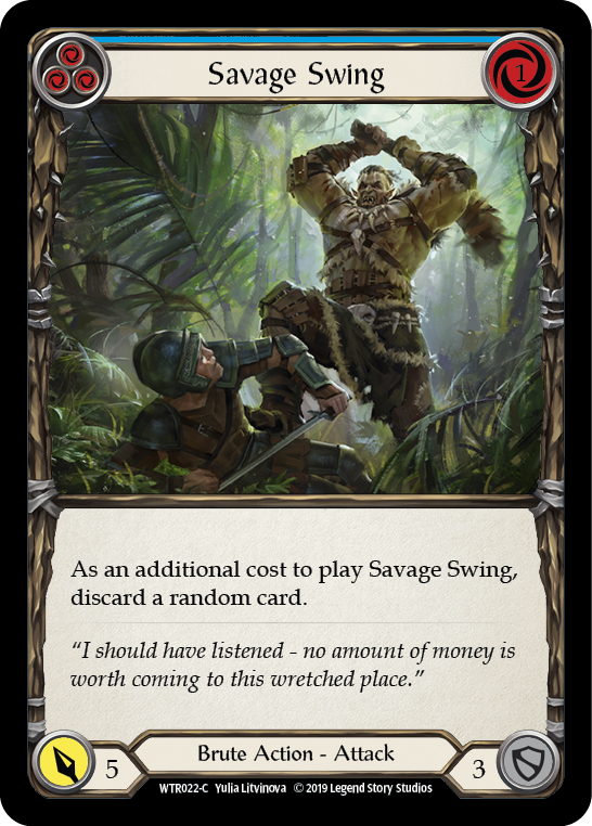 Savage Swing (Blue) [WTR022-C] Alpha Print Normal | GnG Games