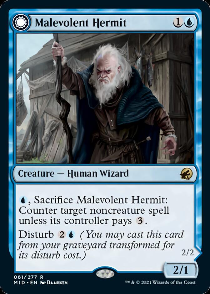 Malevolent Hermit // Benevolent Geist [Innistrad: Midnight Hunt] | GnG Games