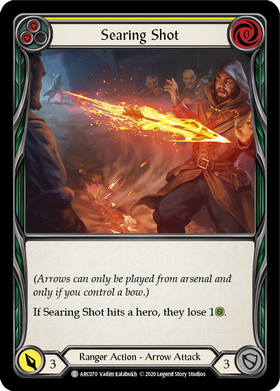 Searing Shot (Yellow) [ARC070] Unlimited Edition Rainbow Foil | GnG Games